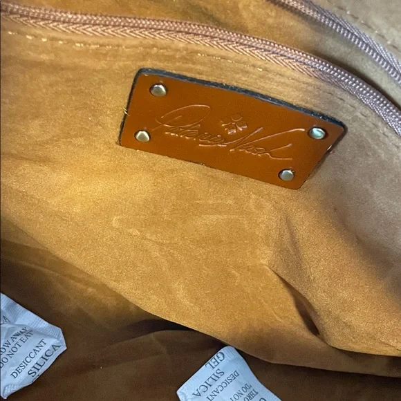 Patricia Nash Calasetta Leather Top Handle Crossbody Satchel Oxblood